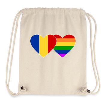 Romania Rainbow Flag - Stanley/Stella Recycled Gym Bag - natural - Front