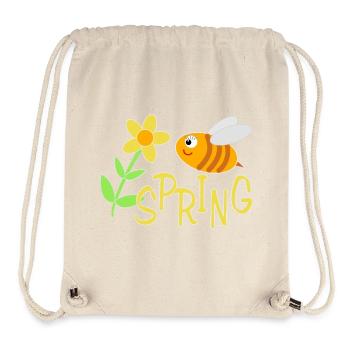 Fröhliche Bienchen mit Blumenmotiv - Stanley/Stella recycelter Gym Bag - Naturweiß - Vorne