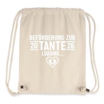 Beförderung zur Tante 2026 lädt - Stanley/Stella recycelter Gym Bag - Naturweiß - Vorne