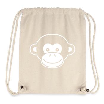 Niedlicher Affenkopf – Dschungel Tier Design - Stanley/Stella recycelter Gym Bag - Naturweiß - Vorne