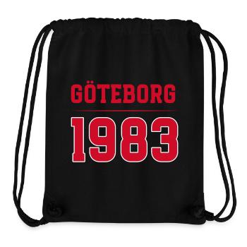 Göteborg 1983 Retro-Typografie - Stanley/Stella recycelter Gym Bag - Schwarz - Vorne