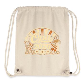 Opa 2026 Loading Geschenk  - Stanley/Stella recycelter Gym Bag - Naturweiß - Vorne