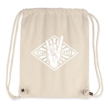 Hell yes Handgeste - Stanley/Stella recycelter Gym Bag - Naturweiß - Vorne