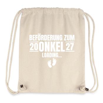 Beförderung zum Onkel 2027 Loading - Stanley/Stella recycelter Gym Bag - Naturweiß - Vorne