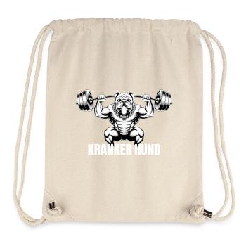 Kraft Bulldogge Gewichtheben, Du Kranker Hund - Stanley/Stella recycelter Gym Bag - Naturweiß - Vorne
