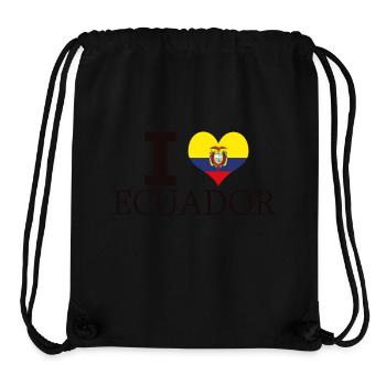 J'AIME EQUATEUR - Sac à cordon recyclé Stanley/Stella - noir - Devant