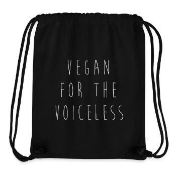 Vegan for the Voiceless - Stanley/Stella recycelter Gym Bag - Schwarz - Vorne