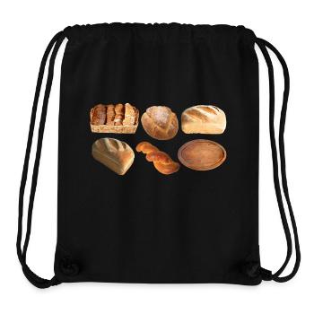 brot broetchen crossaint baecker baguette bread bu - Stanley/Stella recycelter Gym Bag - Schwarz - Vorne