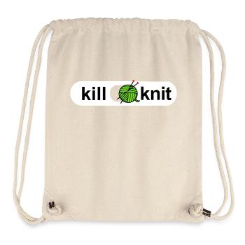 Lustiges Stricken Motiv - killen Stricken on off - Stanley/Stella Recycled Gym Bag - natural - Front