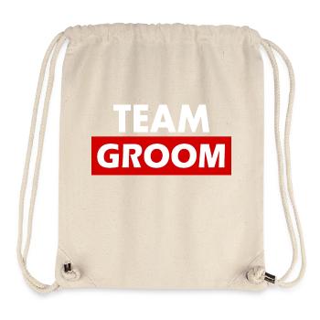 Team groom - Sac à cordon recyclé Stanley/Stella - blanc naturel - Devant