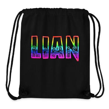 lian rs regenbogen - Stanley/Stella recycelter Gym Bag - Schwarz - Vorne