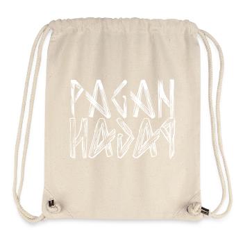 Logo de lettrage païen - Sac à cordon recyclé Stanley/Stella - blanc naturel - Devant