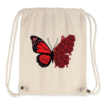 Butterfly Roses - Stanley/Stella Recycled Gym Bag - natural - Front
