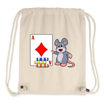 Mouse Poker Cartes de poker Jetons de poker - Sac à cordon recyclé Stanley/Stella - blanc naturel - Devant