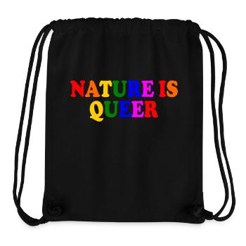 Nature is queer - Stanley/Stella recycelter Gym Bag - Schwarz - Vorne
