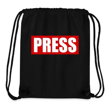 Press - Sac à cordon recyclé Stanley/Stella - noir - Devant