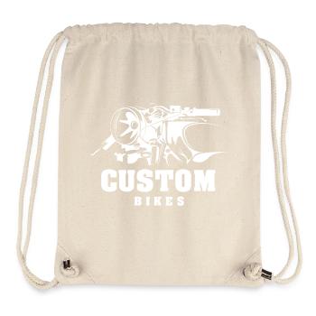 custom bikes club icon illustration motorcycle moped - Stanley/Stella Recycled Gym Bag - natural - Front
