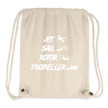 Düsen Segel Rotor Propellerflugzeug - Stanley/Stella recycelter Gym Bag - Naturweiß - Vorne