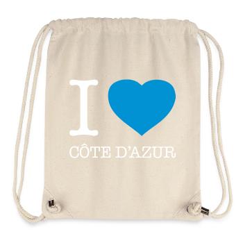 I LOVE COTE DAZUR - Stanley/Stella Recycled Gym Bag - natural - Front