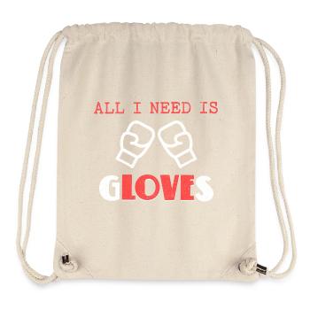 Bold Boxing Gloves Illustration Design - Stanley/Stella Recycled Gym Bag - natural - Front