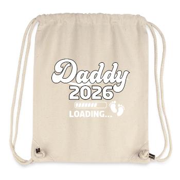 Papa 2026 Chargement Pieds De Bébé Illustration - Sac à cordon recyclé Stanley/Stella - blanc naturel - Devant