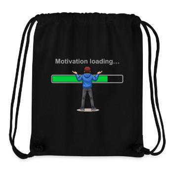 Motivationslade... Bitte warten Sie - Stanley/Stella recycelter Gym Bag - Schwarz - Vorne