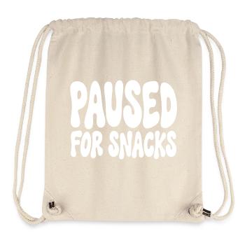 Paused For Snacks Gamer Saying Humor - Stanley/Stella Recycled Gym Bag - natural - Front