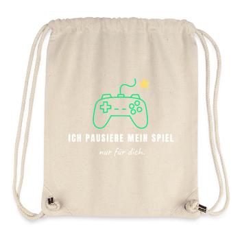Ich pausiere mein Spiel nur für dich - Lustiges Ga - Stanley/Stella recycelter Gym Bag - Naturweiß - Vorne