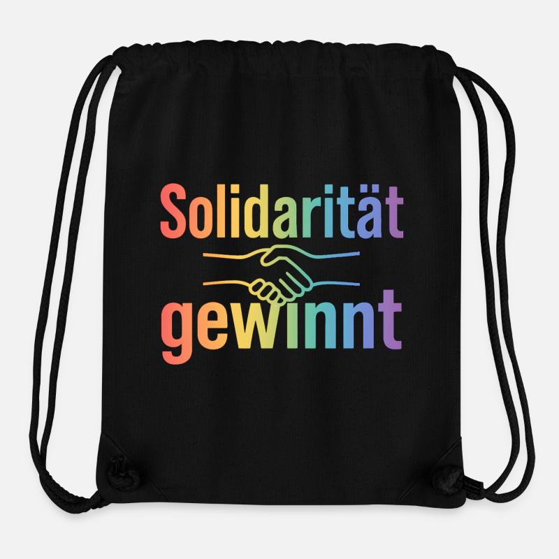 Don de solidarité pour les femmes et les hommes - Sac à cordon recyclé Stanley/Stella - noir
