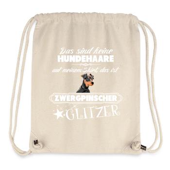 Zwergpinscher Glitzer - Stanley/Stella recycelter Gym Bag - Naturweiß - Vorne