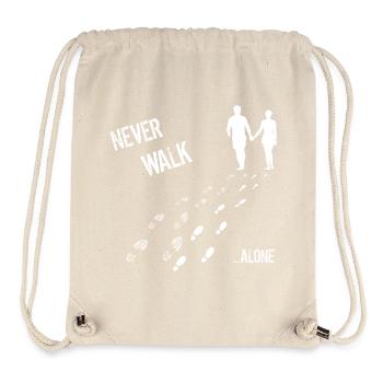NE JAMAIS MARCHER L'HOMME ET FEMME ALONE - Sac à cordon recyclé Stanley/Stella - blanc naturel - Devant