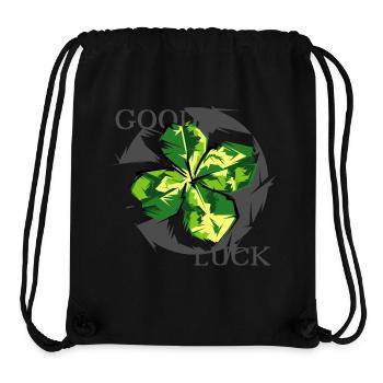 good luck blatt Kleeblatt Symbol Grafik Natur icon - Stanley/Stella recycelter Gym Bag - Schwarz - Vorne