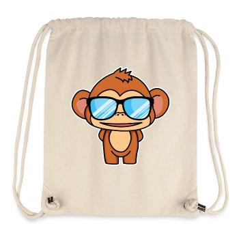 Cleveres Äffchen - Stanley/Stella recycelter Gym Bag - Naturweiß - Vorne
