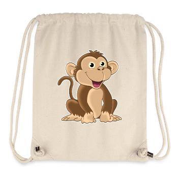 funny monkey - design - Stanley/Stella Recycled Gym Bag - natural - Front