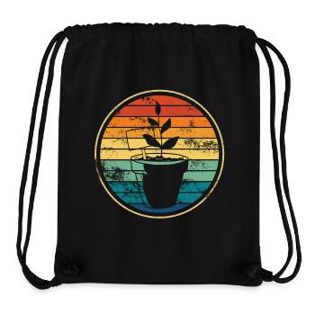 Pflanze Pflanzen Garten - Stanley/Stella recycelter Gym Bag - Schwarz - Vorne