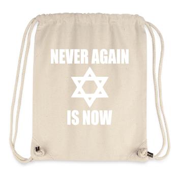 Never again is now - Stanley/Stella recycelter Gym Bag - Naturweiß - Vorne