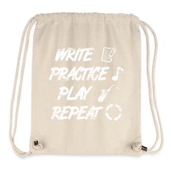 Citation de saxophone de motivation - Sac à cordon recyclé Stanley/Stella - blanc naturel - Devant