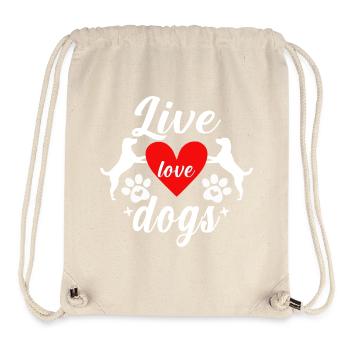 Leben Liebe Hunde - Stanley/Stella recycelter Gym Bag - Naturweiß - Vorne