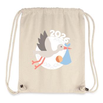 Stork with baby 2026 - Stanley/Stella Recycled Gym Bag - natural - Front