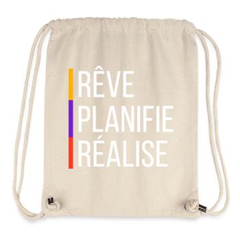 Citation de Motivation - Sac à cordon recyclé Stanley/Stella - blanc naturel - Devant