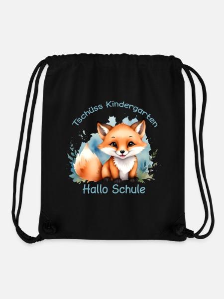 Kleiner Fuchs | Tschüss Kindergarten Hallo Schule - Stanley/Stella recycelter Gym Bag - Schwarz