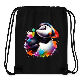 Papageitaucher - Stanley/Stella recycelter Gym Bag - Schwarz - Vorne