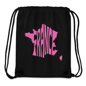 France Map Graphic - Stanley/Stella Recycled Gym Bag - black - Front