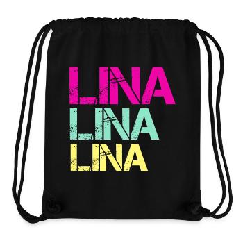 LINA Neon Triptych - Stanley/Stella recycelter Gym Bag - Schwarz - Vorne