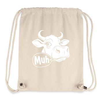 Moo Cow Cartoon Saying - Stanley/Stella Recycled Gym Bag - natural - Front