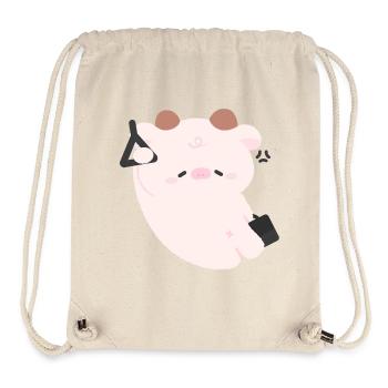 Tired Cow Commute - Stanley/Stella Recycled Gym Bag - natural - Front