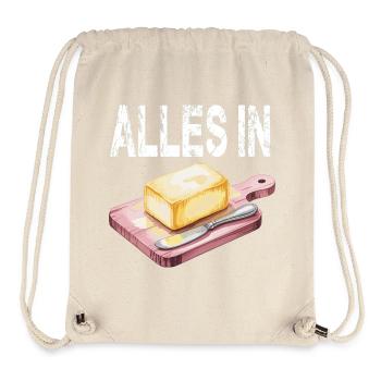 Alles In Butter Brotkunst Humor - Stanley/Stella recycelter Gym Bag - Naturweiß - Vorne