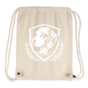 Hundeemblem Im Schild - Stanley/Stella recycelter Gym Bag - Naturweiß - Vorne