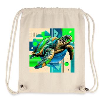 Schildkröte - Stanley/Stella recycelter Gym Bag - Naturweiß - Vorne