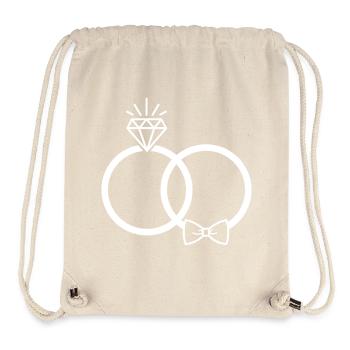 Eheringe Ringe - Stanley/Stella recycelter Gym Bag - Naturweiß - Vorne